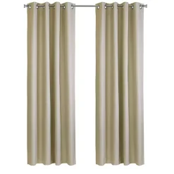 Kirklands Home Newberry Blackout Curtain Panel, 84 in. Tan New