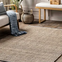 Kirklands Home Nona Emily Henderson x RugsUSA Area Rug, 6x9 Tan Clearance