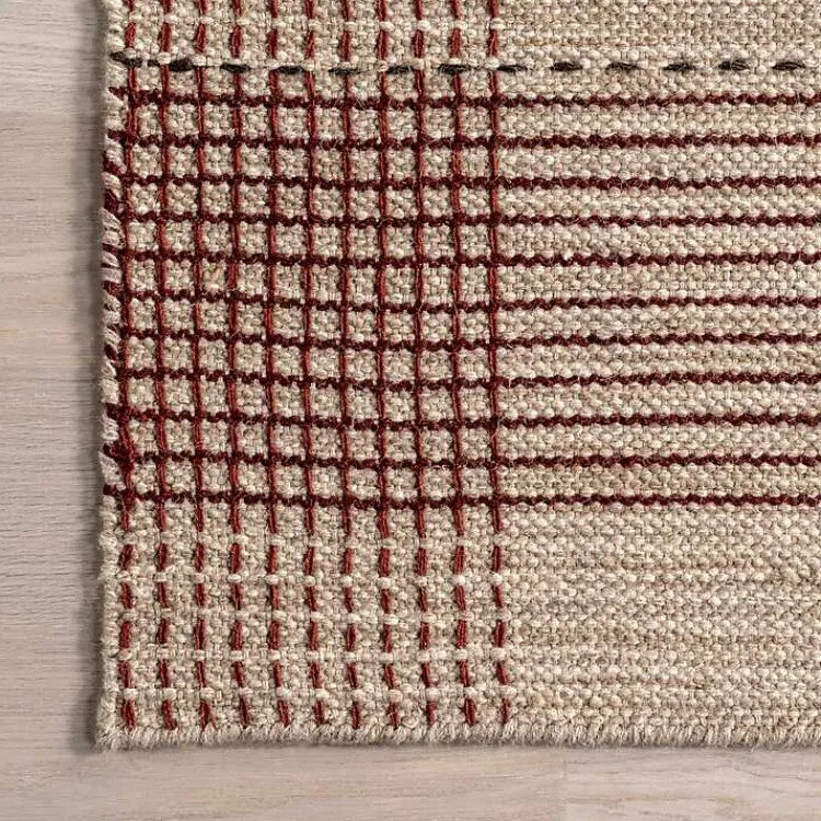 Kirklands Home Plaid Emily Henderson x RugsUSA Area Rug, 5x8 Tan Sale