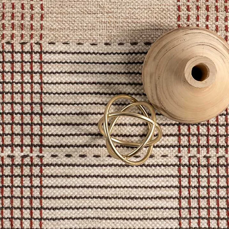 Kirklands Home Plaid Emily Henderson x RugsUSA Area Rug, 8x10 Tan Online