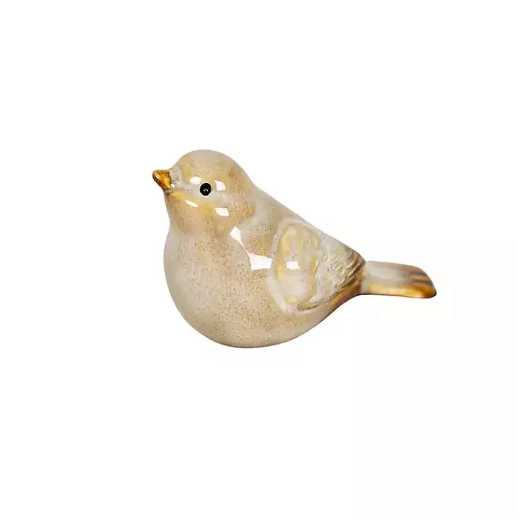 Statues & Figurines>Kirklands Home Porcelain Bird Figurines, Set of 4 Tan