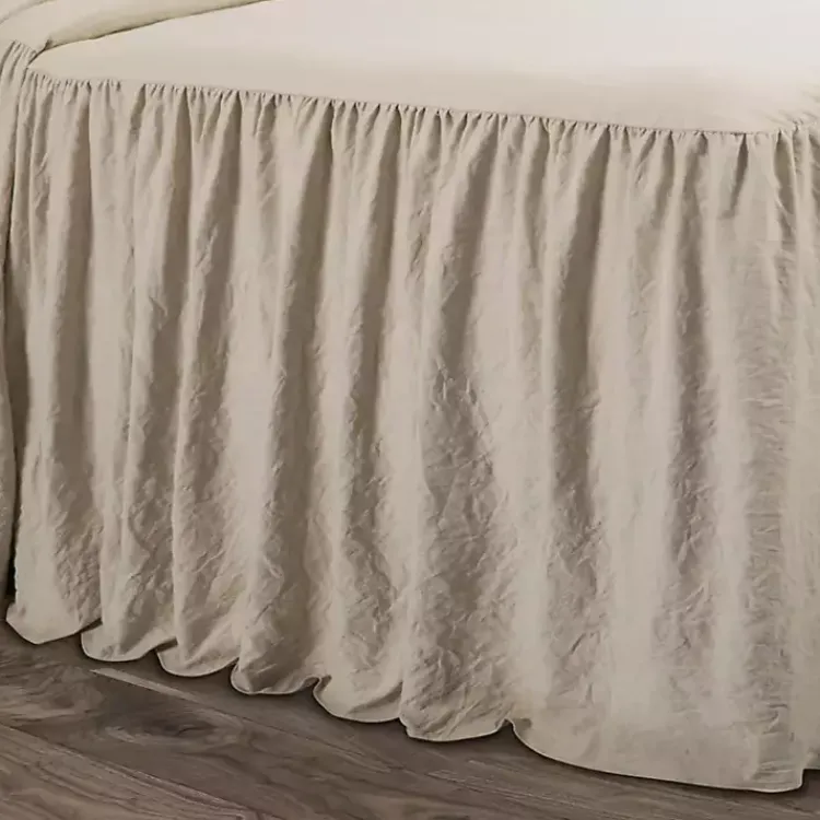 Kirklands Home Ruffle Skirt 3-pc. King Comforter Set Tan