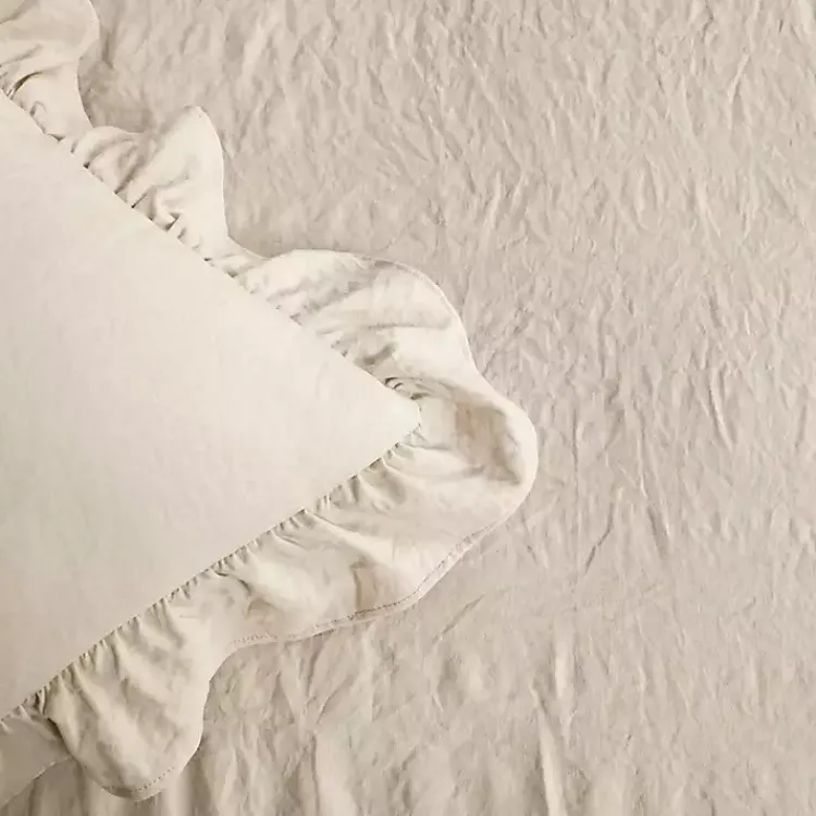 Kirklands Home Ruffle Skirt 3-pc. Queen Comforter Set Tan Hot