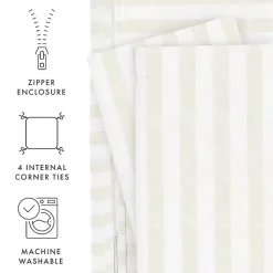 Kirklands Home Tan Rugged Stripe 2-pc. Twin Duvet Cover Set Discount