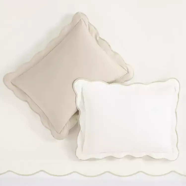 Kirklands Home Tan Scallop Edge 3-pc. Full/Queen Duvet Cover Set Clearance