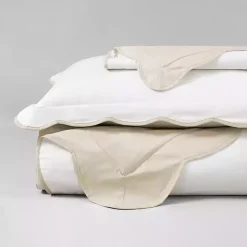 Kirklands Home Tan Scallop Edge 3-pc. Full/Queen Duvet Cover Set Clearance