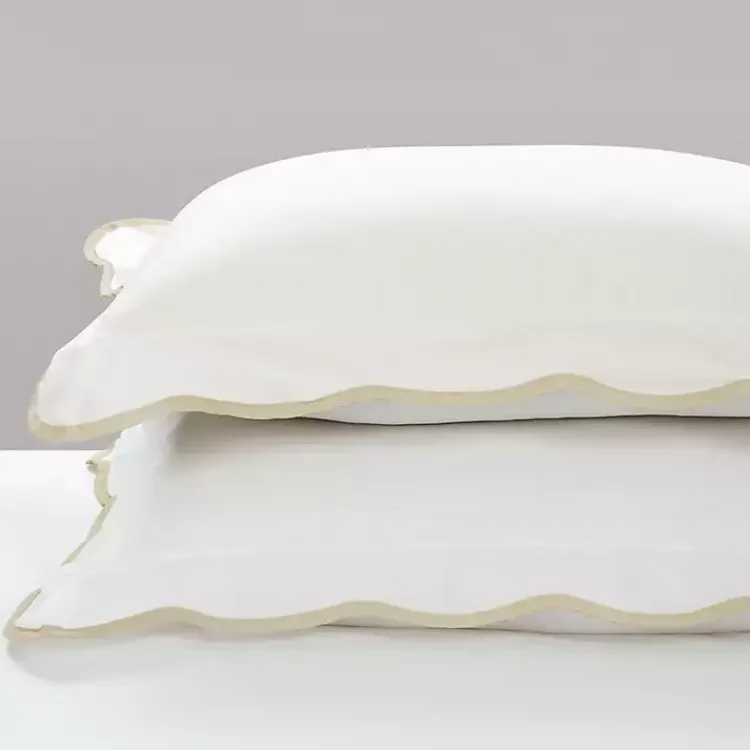 Kirklands Home Tan Scalloped Edge 3-pc. Full/Queen Comforter Set Best