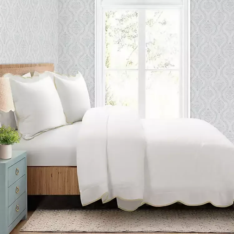 Kirklands Home Tan Scalloped Edge 3-pc. King Comforter Set Discount
