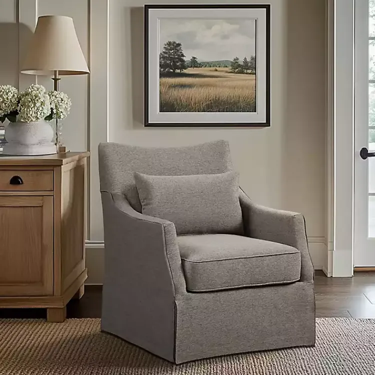 Kirklands Home Skirted Swivel Martha Stewart Accent Chair Tan Best