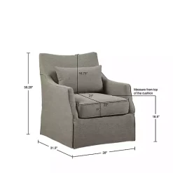 Kirklands Home Skirted Swivel Martha Stewart Accent Chair Tan Best