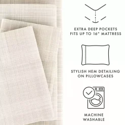 Kirklands Home Soft Thatch 3-pc. Twin Sheet Set Tan Online