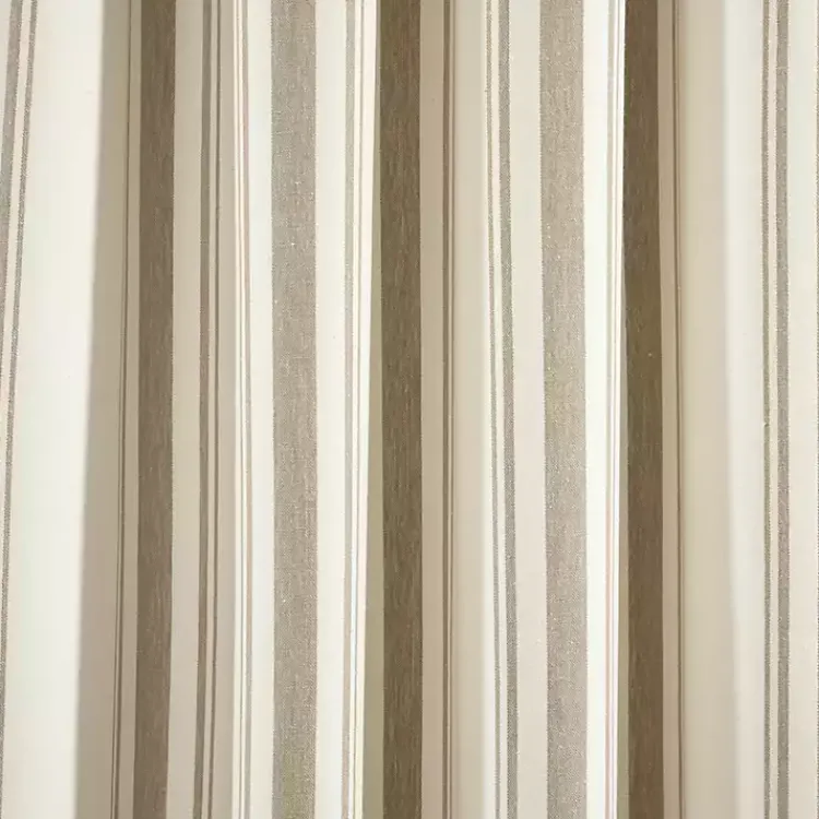 Kirklands Home Stripe Farmhouse Curtain Panel Set, 95 in. Tan Discount