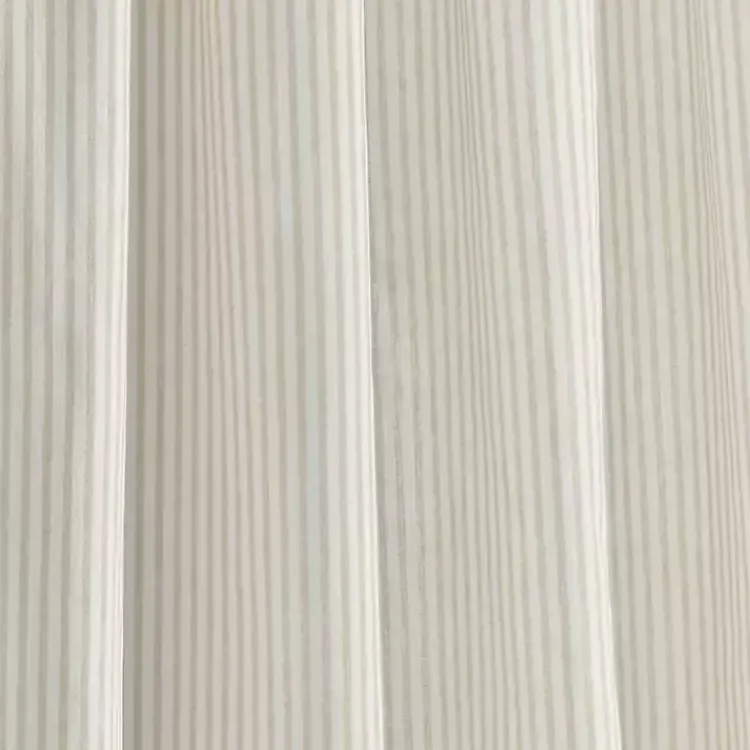 Kirklands Home Tan Stripe Ruffled Curtain Panel Set, 84 in.