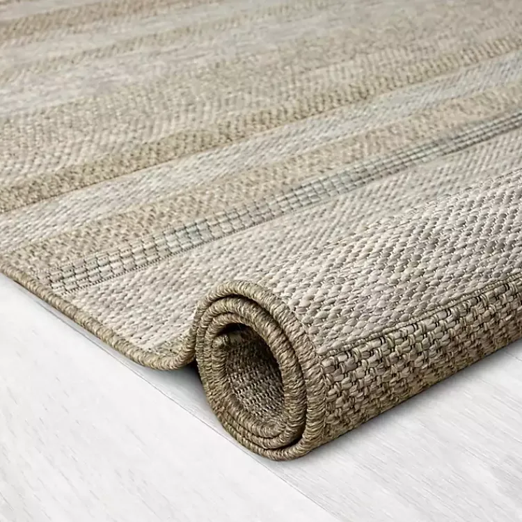 Kirklands Home Striped Indoor/Outdoor Area Rug, 5x7 Tan Hot