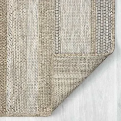 Kirklands Home Striped Indoor/Outdoor Area Rug, 7x9 Tan