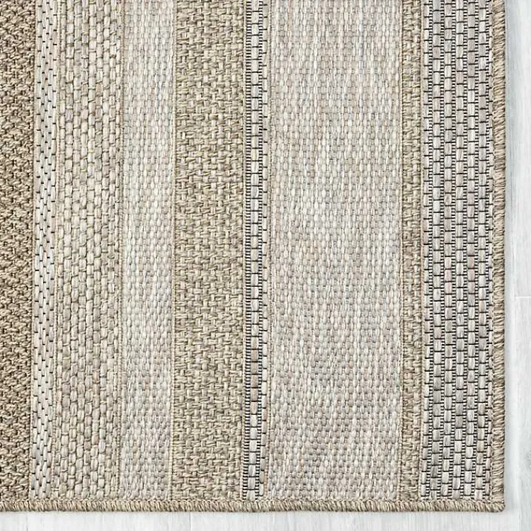 Kirklands Home Striped Indoor/Outdoor Area Rug, 7x9 Tan