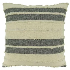 Pillows>Kirklands Home Tan Striped Tufted Throw Pillow