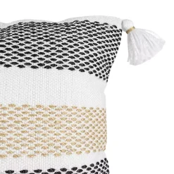 Kirklands Home Tan Textured Stripes Outdoor Throw Pillow Outlet