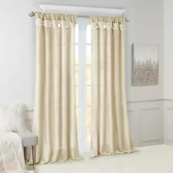 Kirklands Home Twist Top Curtain Panel, 108 in. Tan Clearance