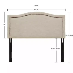 Kirklands Home Upholstered Augusta Queen Headboard Tan Best