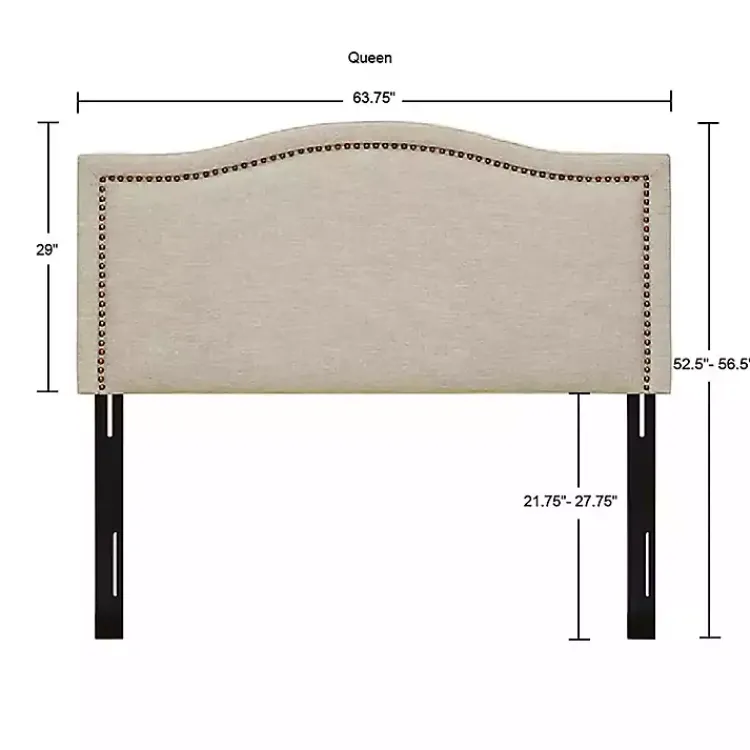 Kirklands Home Upholstered Augusta Queen Headboard Tan Best