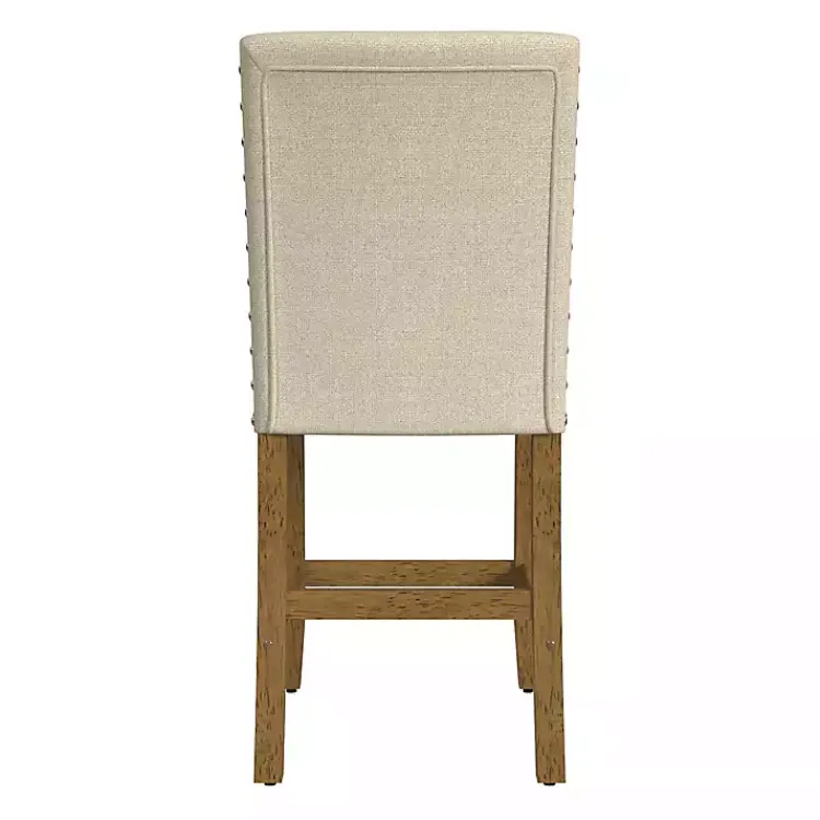 Kirklands Home Upholstered Nailhead Trim Counter Stool Tan Best