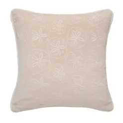 Pillows>Kirklands Home Velvet Sand Dollar Pillow Tan