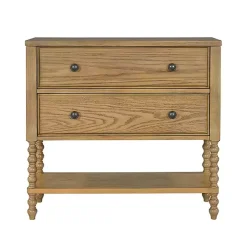 Kirklands Home Wood Turned Legs 2-Drawer Chest Tan Discount