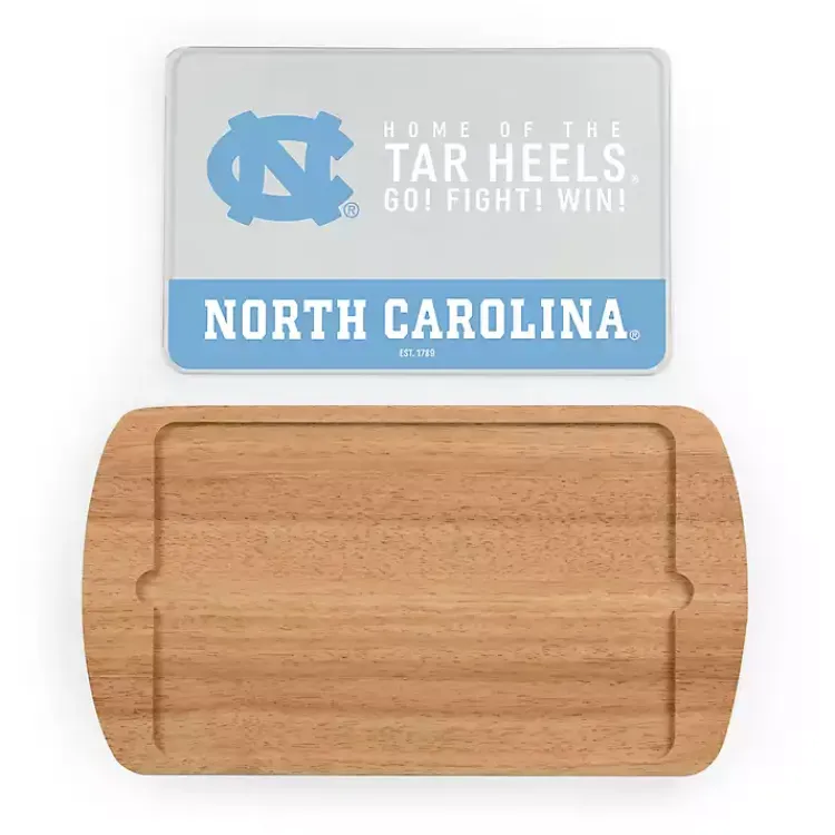 Kirklands Home Tar Heels Wood and Glass Serving Board Outlet
