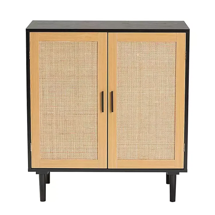 Kirklands Home Tara Two-Tone Espresso Rattan Cabinet Discount