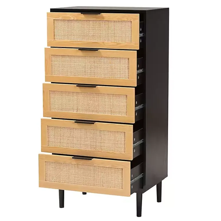Kirklands Home Tara Two-Tone Espresso Rattan Chest Discount
