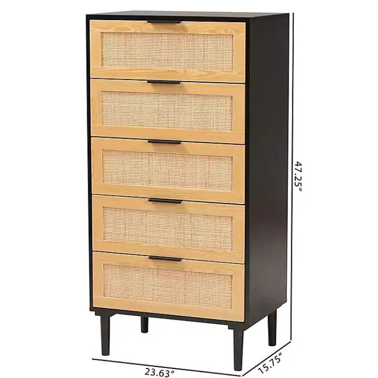 Kirklands Home Tara Two-Tone Espresso Rattan Chest Discount