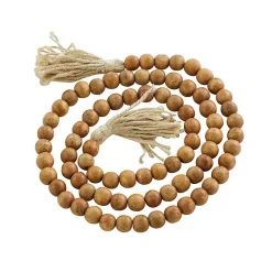 Decorative Accents>Kirklands Home Tasseled Wood Beaded Garland Brown