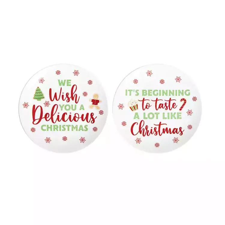 Kirklands Home Tastes Like Christmas Ceramic Plates, Set of 2 Outlet
