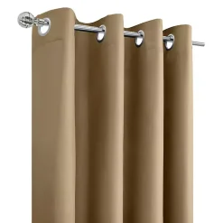 Kirklands Home Taupe Alpine Blackout Curtain Panel, 95 in. Tan New