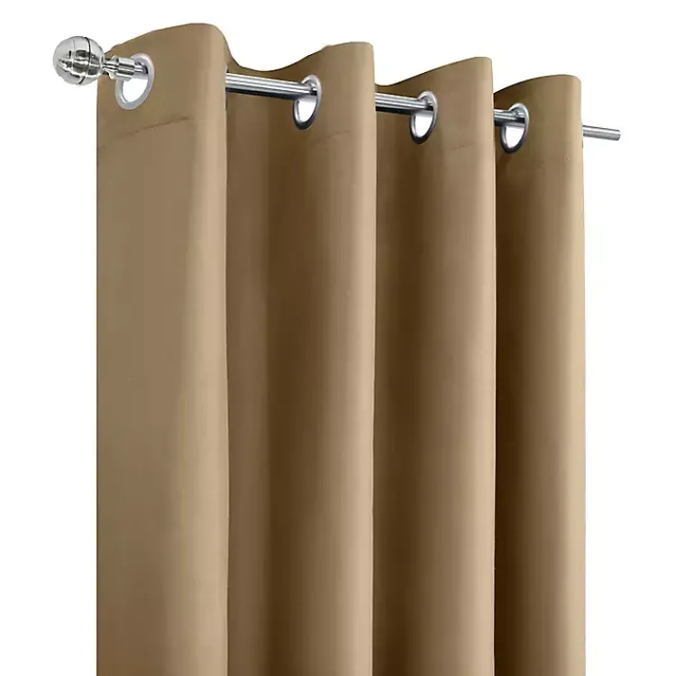 Kirklands Home Taupe Alpine Blackout Curtain Panel, 95 in. Tan New