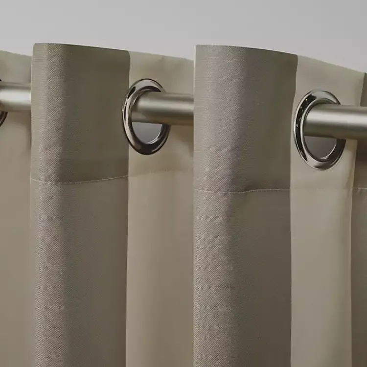 Kirklands Home Taupe Canopy Outdoor Curtain Panel Set, 96 in. Tan Hot