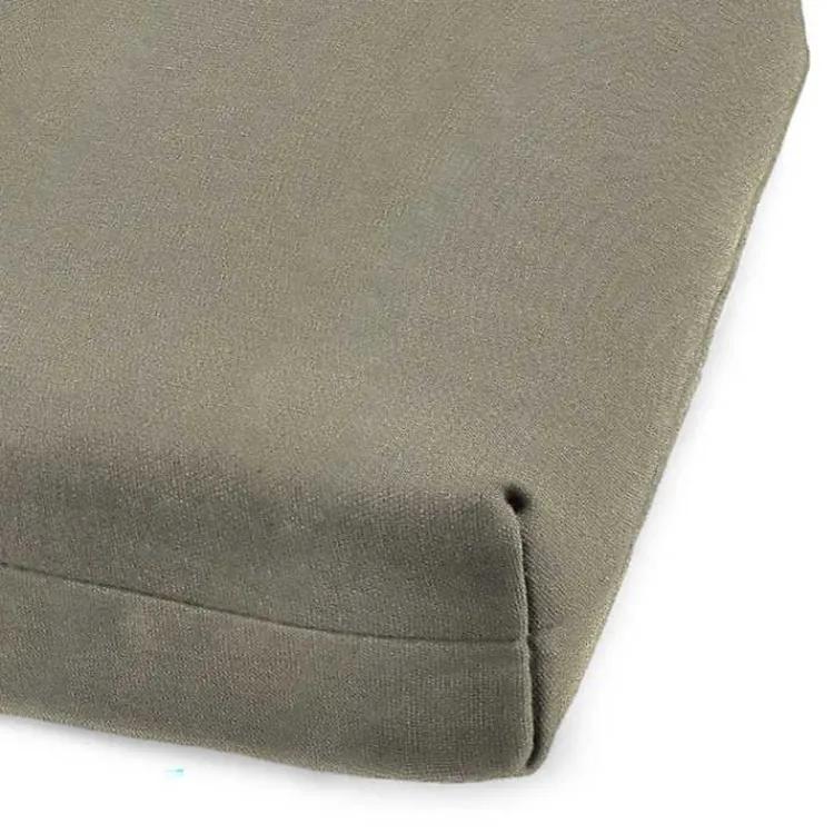Kirklands Home Taupe Canvas French Edge Outdoor Chaise Cushion Tan Hot