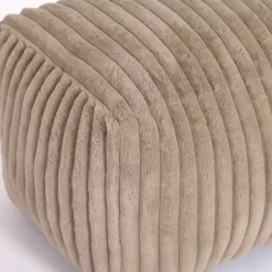 Kirklands Home Taupe Comfy Foam Lounge Ottoman Brown