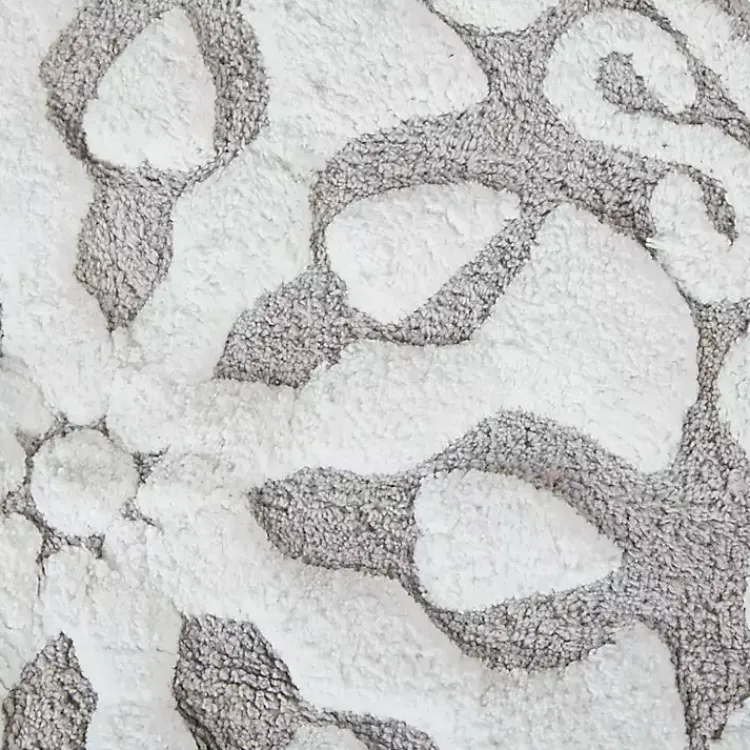 Kirklands Home Taupe Cotton Tufted Medallion Bath Mat, 25 in. Tan