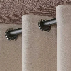 Kirklands Home Taupe Delano Outdoor Curtain Panel Set, 120 in. Tan