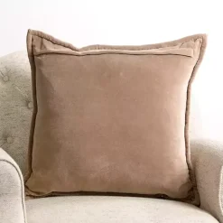 Pillows>Kirklands Home Taupe Diamond Velvet Pillow Tan