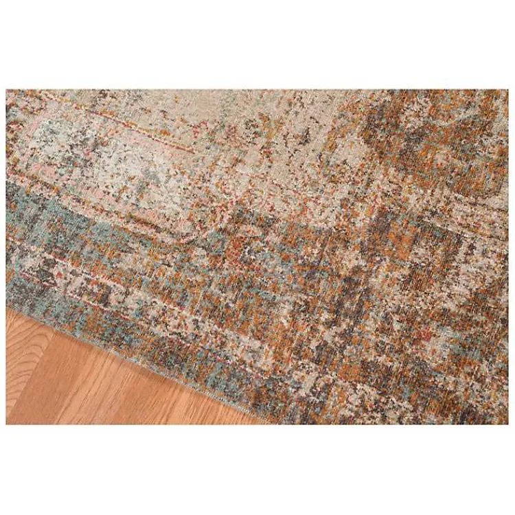 Kirklands Home Taupe Eaton Transitional Area Rug, 8x10 New