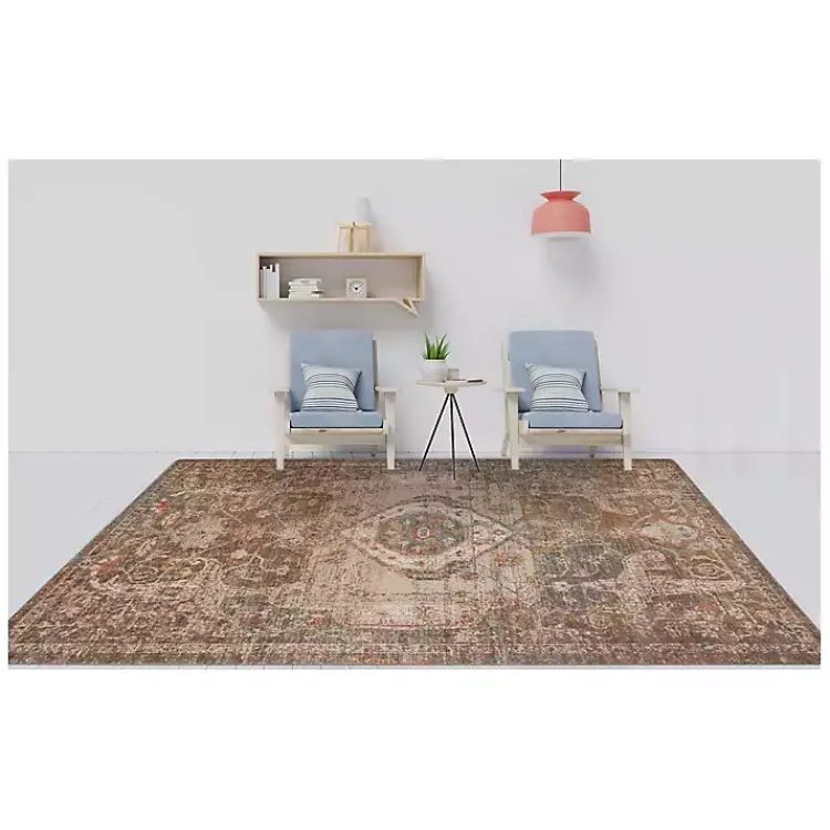 Kirklands Home Taupe Eaton Transitional Area Rug, 8x10 New