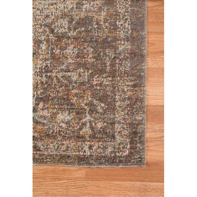 Kirklands Home Taupe Eaton Transitional Area Rug, 8x10 New