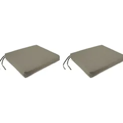 Kirklands Home Taupe French Edge Outdoor Chair Cushions, Set of 2 Gray Sale