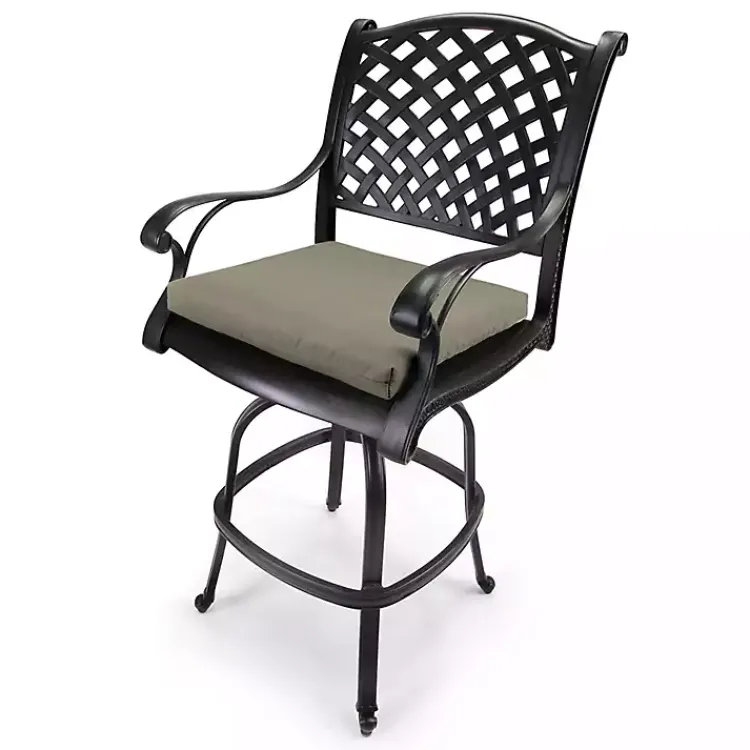 Kirklands Home Taupe French Edge Outdoor Chair Cushions, Set of 2 Gray Sale