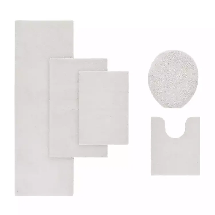 Kirklands Home Taupe High Pile Marshmallow Bath Mat, 30 in. Ivory Online