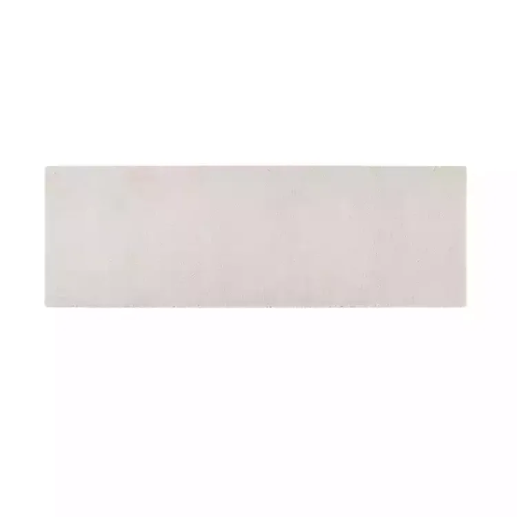 Kirklands Home Taupe High Pile Marshmallow Bath Mat, 70 in. Ivory Outlet