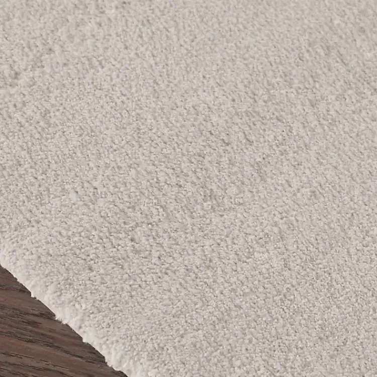 Kirklands Home Taupe High Pile Marshmallow Bath Mat, 70 in. Ivory Outlet